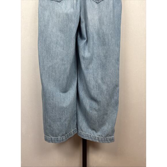 Etica Sky Blue V-Neck Denim Jumpsuit - Picture 11 of 13